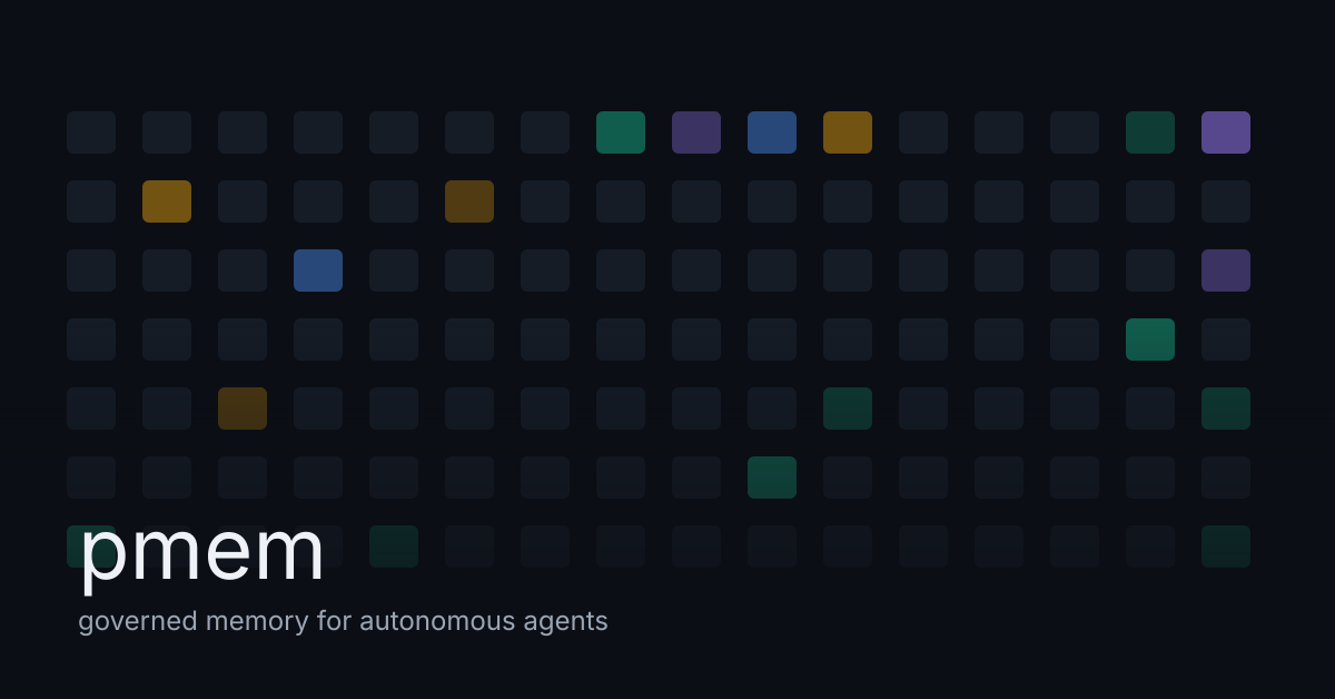 pmem: Governed Memory for Autonomous Agents